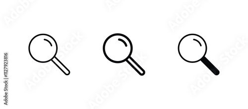 Search icon vector, Magnifying glass icon vector	
