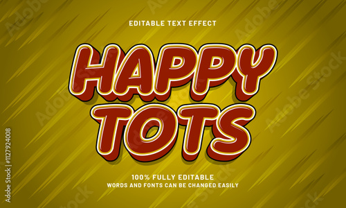 happy tots editable text effects with a kids and joyful theme