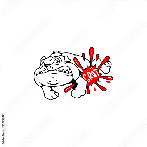 A dog pees carelessly 