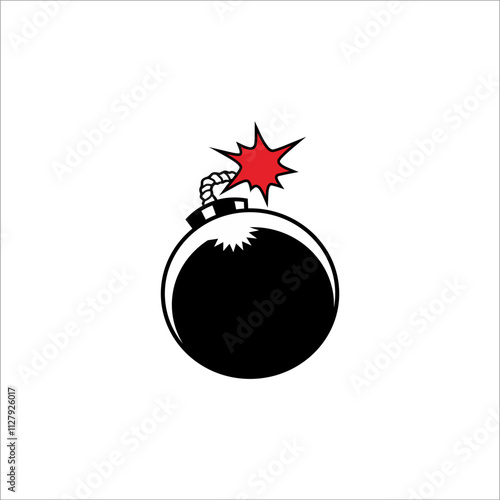 A Molotov cocktail on a white background. Can be used as a graphic design