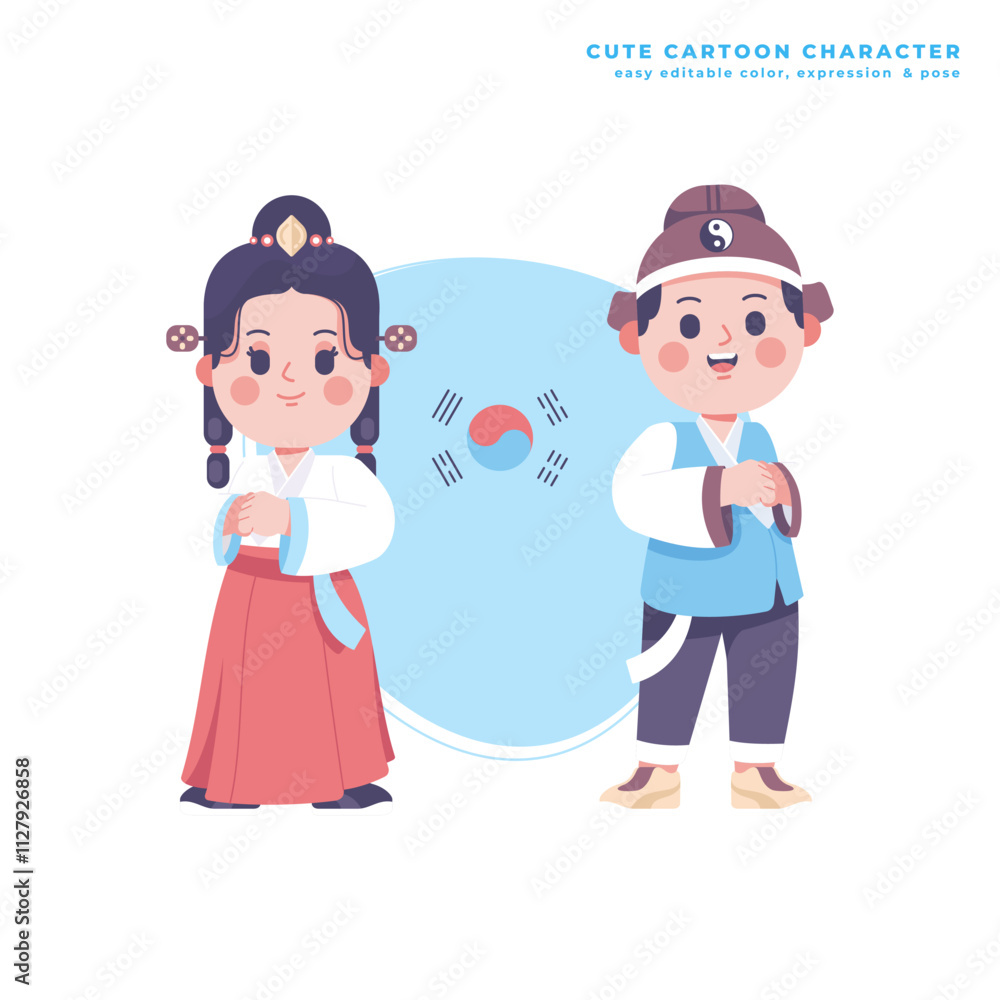 cute korean kids cartoon character