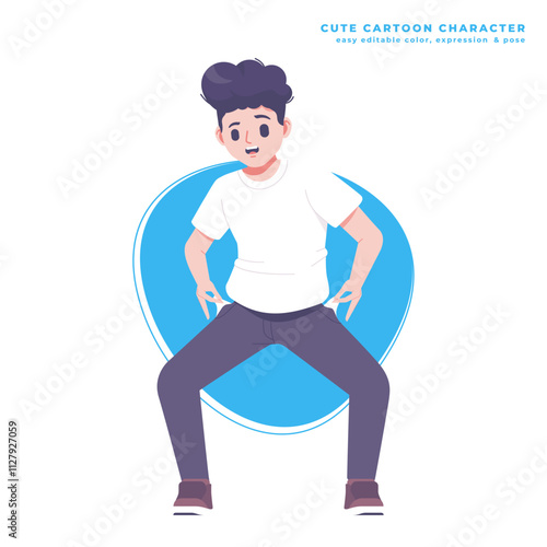 poor empty pockets cute cartoon illustration