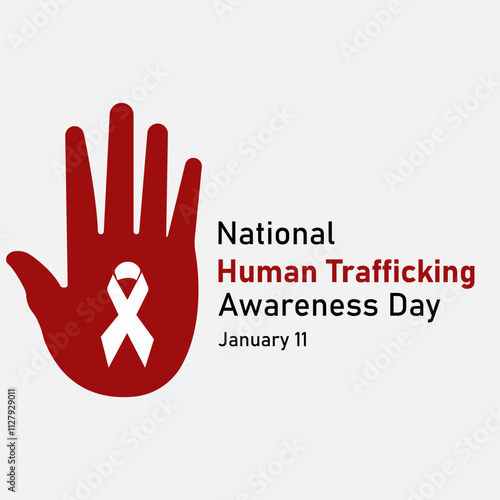 vector graphic of National Human Trafficking Awareness Day good for national National Human Trafficking Awareness Day celebration. flat design. flyer design.flat illustration.