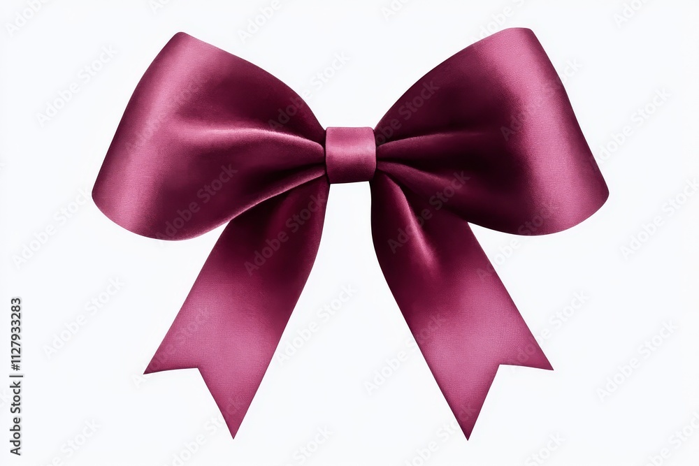 A rich burgundy satin bow, elegantly tied, perfect for gifts, decorations, or crafts, showcasing a smooth finish and graceful loops. A rich burgundy satin bow, elegantly tied, perfect for gifts, decorations, or crafts, showcasing a smooth finish and graceful loops.