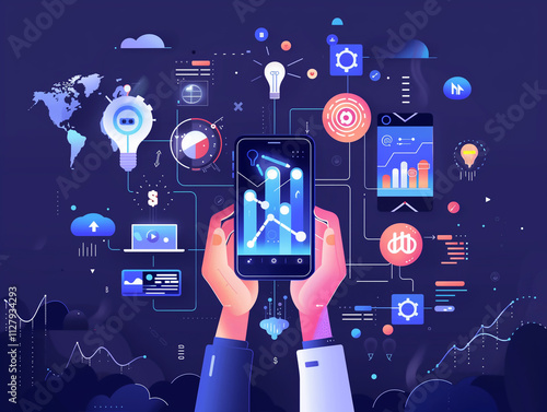 floating tech icons 3