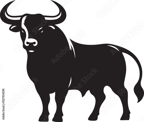  Bulls  horns silhouette vector art with white background, Bulls vector illustration design