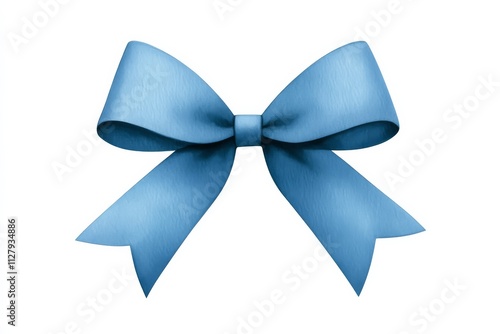 A vibrant blue ribbon tied in a classic bow, perfect for gifts, decorations, or special occasions.