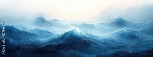 Blue Gradient Background Abstract Smooth Light Texture Design for Banner Wallpaper Header