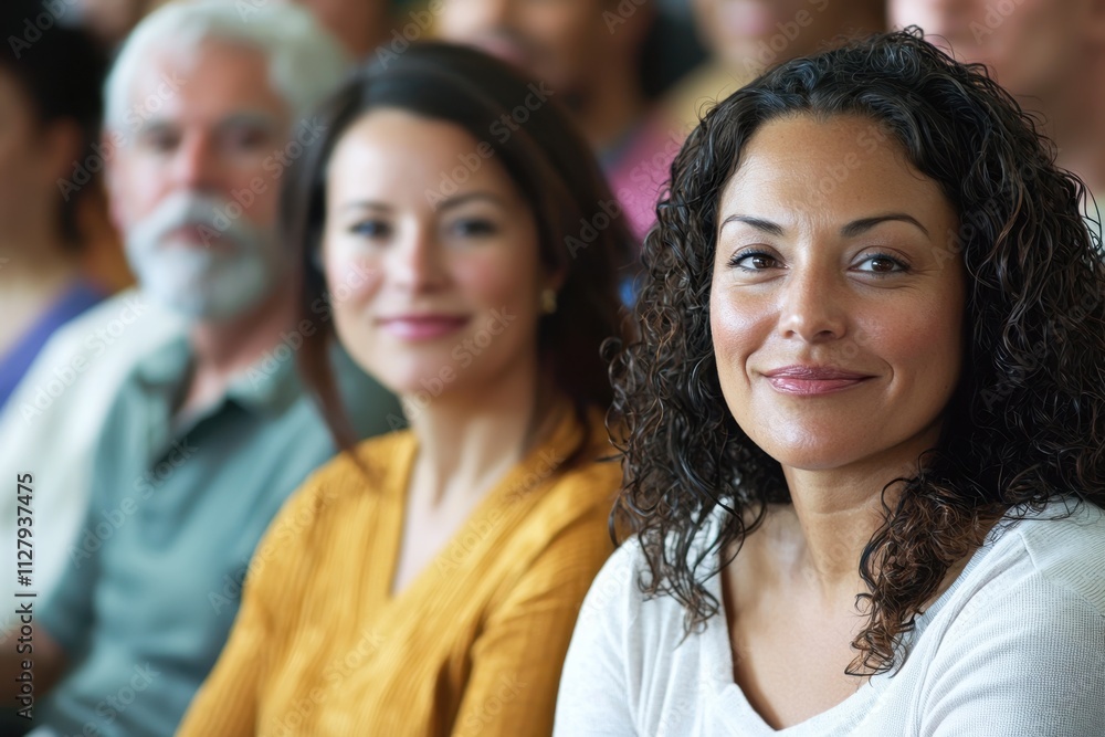 Empowering health conversations a group of people attending a seminar on obesity awareness in a community center setting engaging in vital discussions about well-being Empowering health conversations a group of people attending a seminar on obesity awareness in a community center setting engaging in vital discussions about well-being