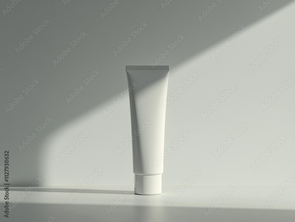 Minimalistic White Skincare Tube with Clean Design, Ideal for Cream, Lotion, or Serum, Isolated on Neutral Background, Perfect for Beauty and Personal Care Branding or Product Packaging Minimalistic White Skincare Tube with Clean Design, Ideal for Cream, Lotion, or Serum, Isolated on Neutral Background, Perfect for Beauty and Personal Care Branding or Product Packaging