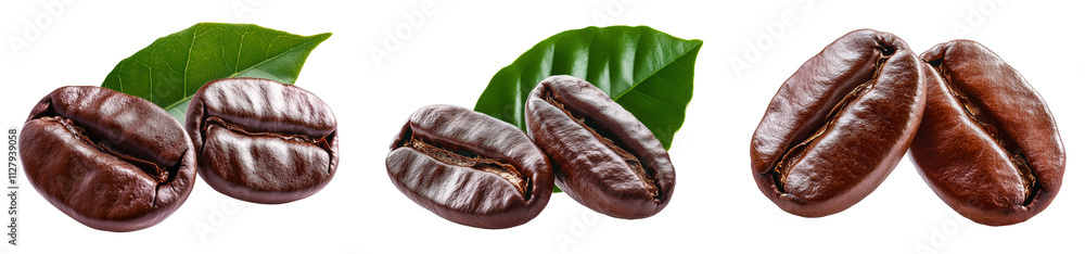 High-Quality PNG Roasted coffee beans Isolated on White Background – High Resolution High-Quality PNG Roasted coffee beans Isolated on White Background – High Resolution