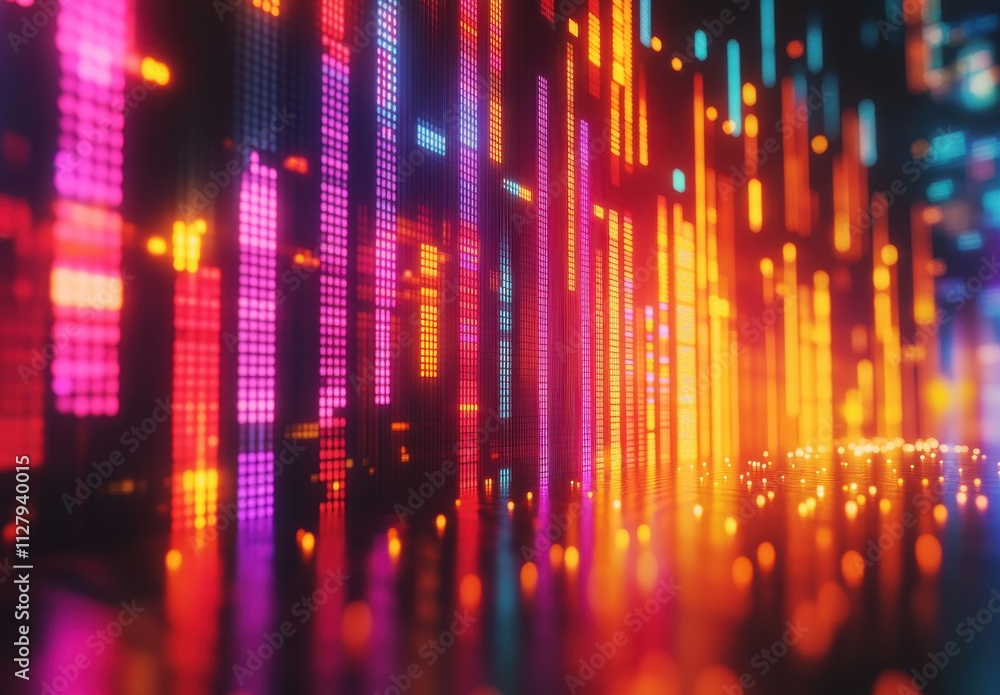 Vibrant Abstract Light Patterns Creating a Dynamic Background with Colorful Vertical Stripes and Glowing Effects for Modern Design Use Vibrant Abstract Light Patterns Creating a Dynamic Background with Colorful Vertical Stripes and Glowing Effects for Modern Design Use