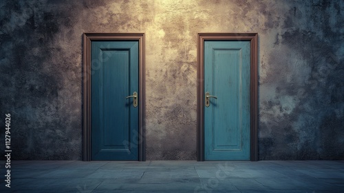 Two Teal Doors: A Choice Awaits