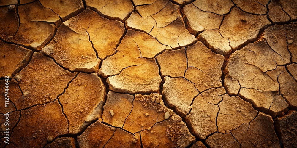 Detailed Close-Up of Parched Earth with Deep Cracks Detailed Close-Up of Parched Earth with Deep Cracks