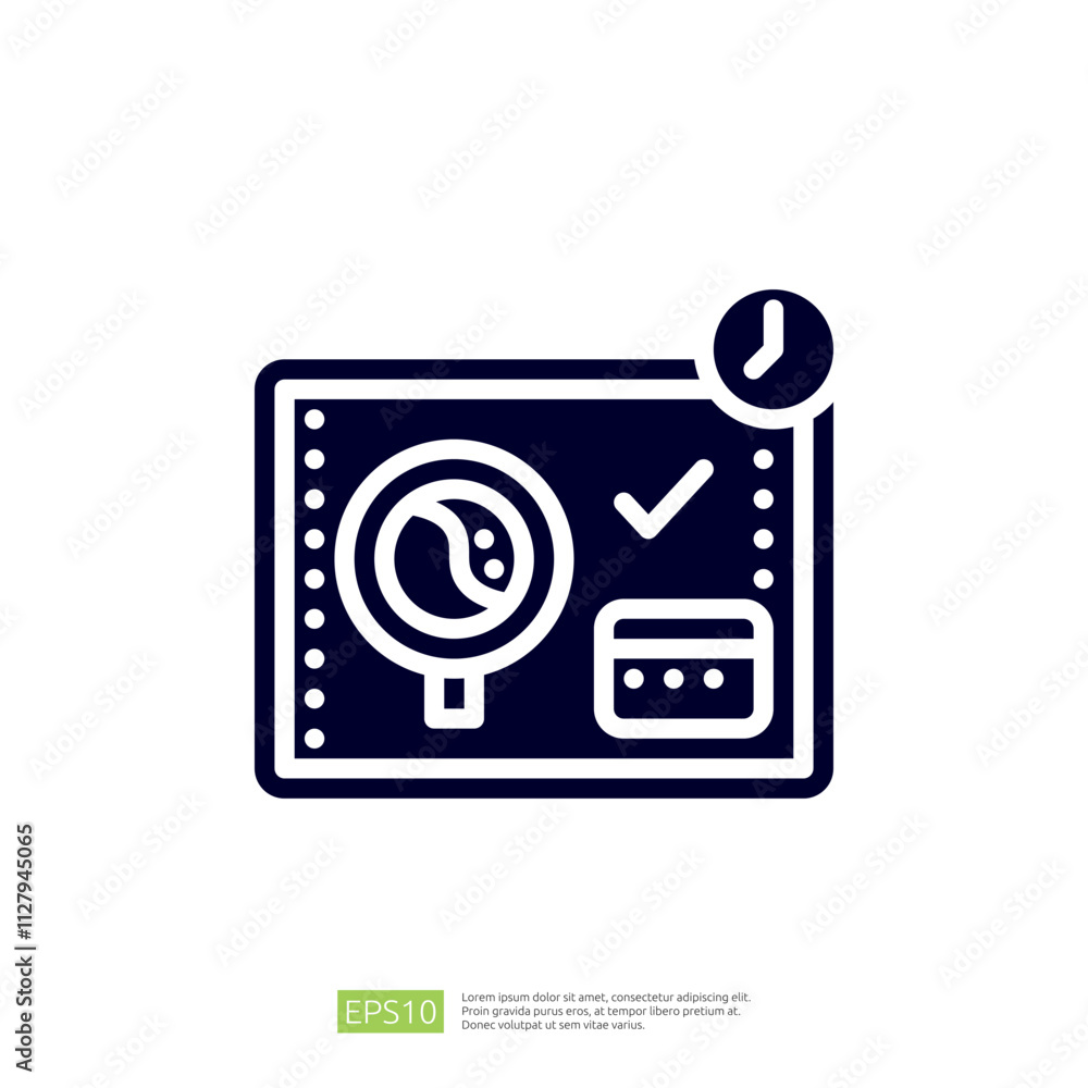 The image features a magnifying glass over a checklist with a clock, symbolizing analysis or verification of time-sensitive information. The image features a magnifying glass over a checklist with a clock, symbolizing analysis or verification of time-sensitive information.