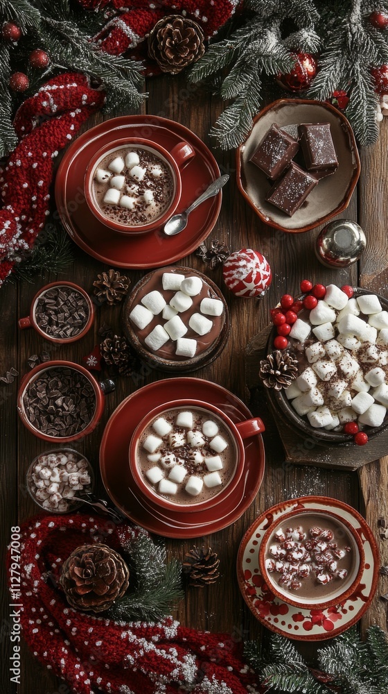 Cozy Holiday Moment with Hot Cocoa and Treats Cozy Holiday Moment with Hot Cocoa and Treats