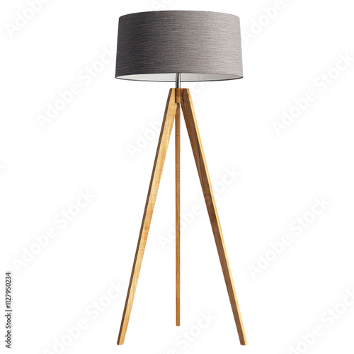 Wooden Tripod Floor Lamp