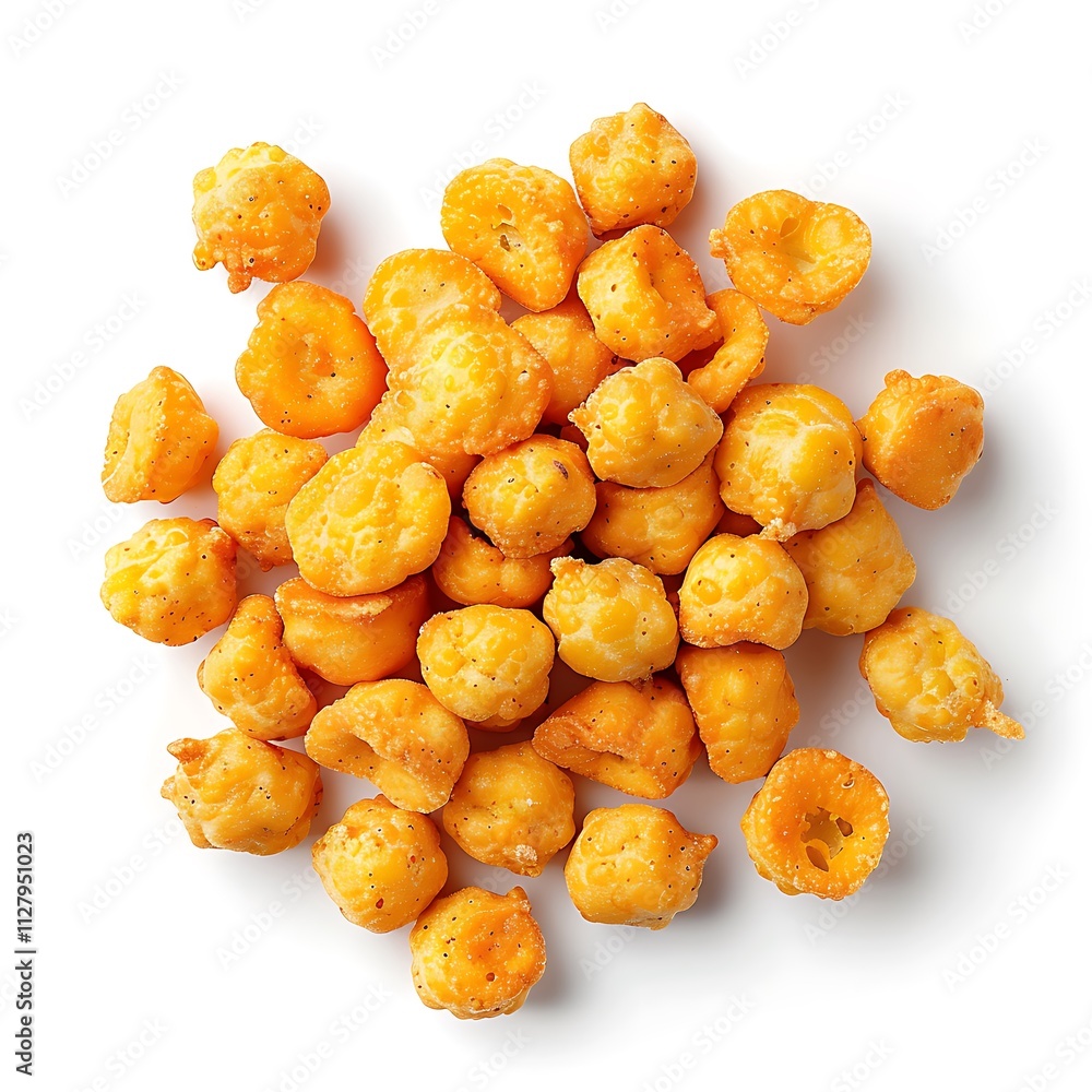 Top view of a pile of hazelnuts on a white background Top view of a pile of hazelnuts on a white background