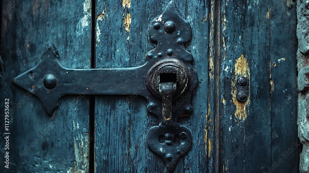 Antique Door Lock Detail. Concept of History, Security, and Time. Antique Door Lock Detail. Concept of History, Security, and Time.