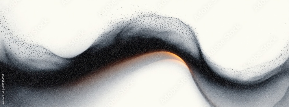 Obraz premium Greyscale Abstract Noise Texture with Soft Gradient Curve Gentle Light Diffusion Elegant Background Design