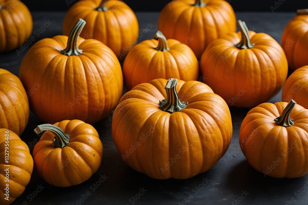 there are many small pumpkins sitting on a table there are many small pumpkins sitting on a table