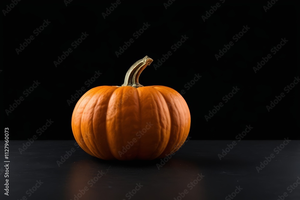 there is a small orange pumpkin sitting on a table there is a small orange pumpkin sitting on a table