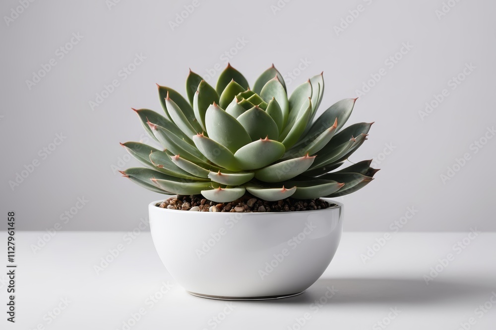 there is a small plant in a white pot on a table there is a small plant in a white pot on a table