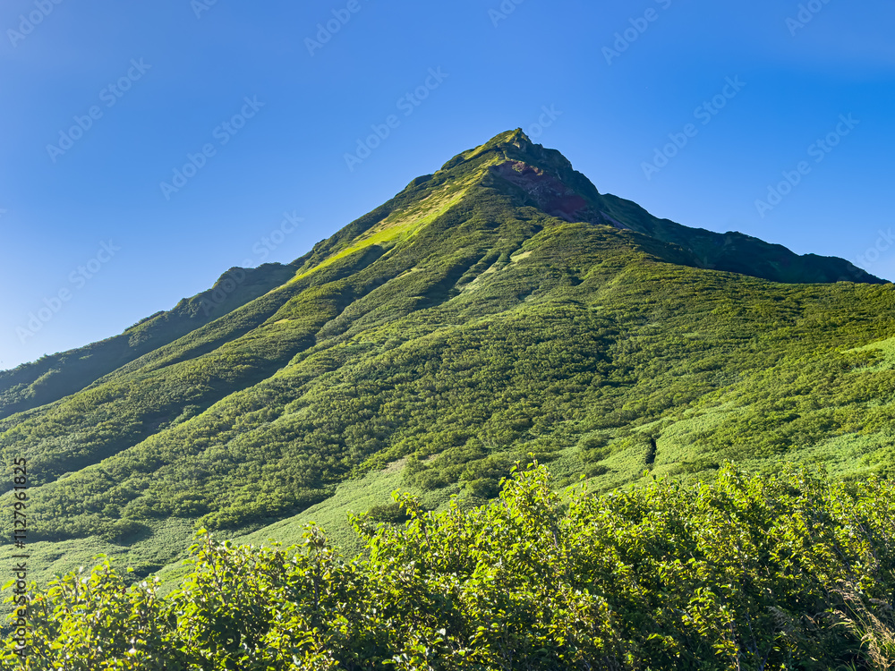 北海道の利尻島利尻山(利尻富士)の夏の風景