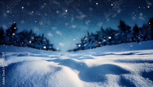 Wallpaper Mural winter landscape with snow or snow covered road or Snow background winter night Torontodigital.ca