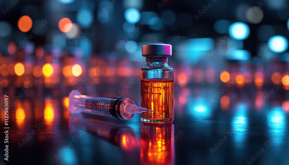 GLP-1 Vial and Syringe for Weight Loss and Diabetes Management with Health Trends GLP-1 Vial and Syringe for Weight Loss and Diabetes Management with Health Trends