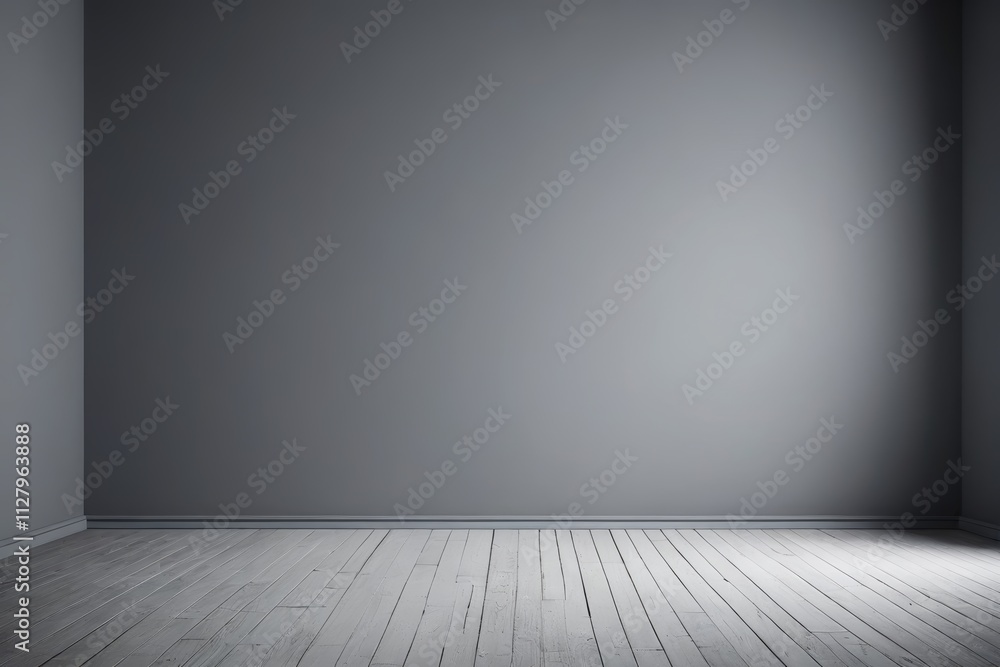 a close up of a room with a wooden floor and a gray wall a close up of a room with a wooden floor and a gray wall
