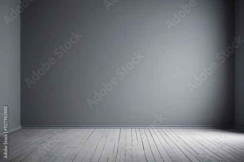 Wallpaper Mural a close up of a room with a wooden floor and a gray wall Torontodigital.ca