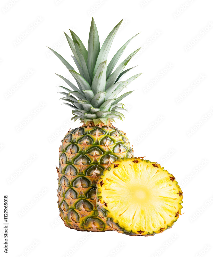 High-Quality PNG of Fresh pineapple on transparent png Isolated on White Background – High Resolution High-Quality PNG of Fresh pineapple on transparent png Isolated on White Background – High Resolution