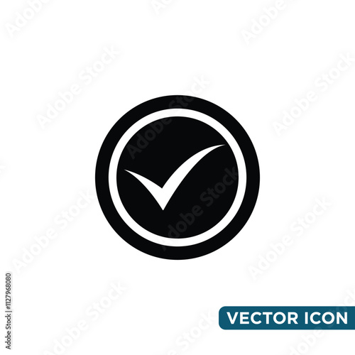 Simple Check Mark Icon Design Template