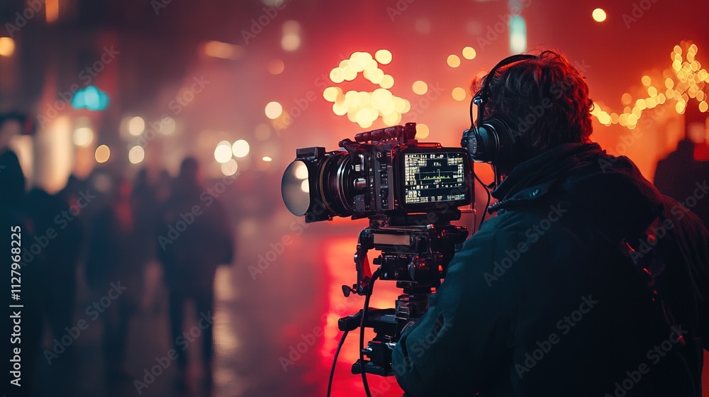 News Reporter Broadcasting from the Scene News Reporter Broadcasting from the Scene