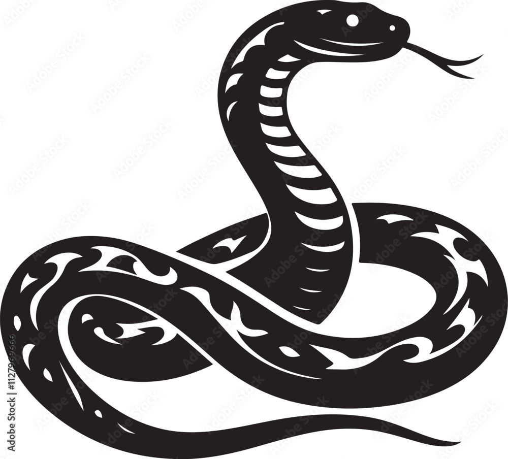 Snake silhouette vector art, Snake vector illustration Snake silhouette vector art, Snake vector illustration