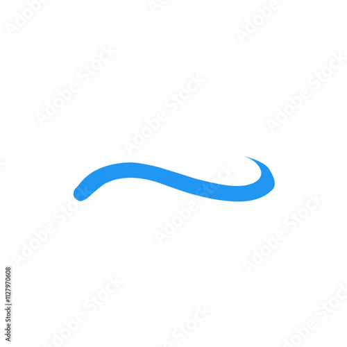 blue swirl swoosh element 