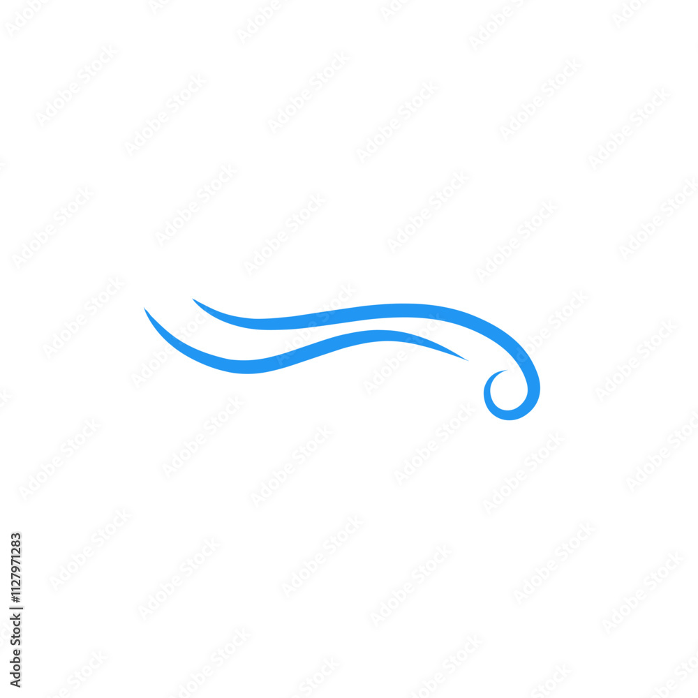 blue swirl swoosh element blue swirl swoosh element