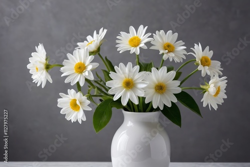 Wallpaper Mural there is a white vase with white flowers in it on a table Torontodigital.ca