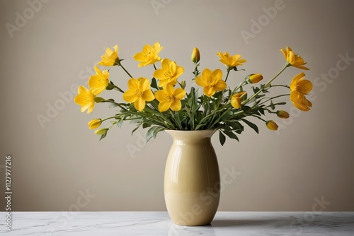 Wallpaper Mural there is a vase with yellow flowers in it on a table Torontodigital.ca