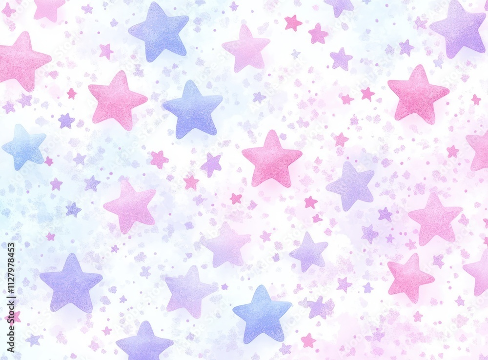 Cute Whimsical Stars Seamless Pattern Background Cute Whimsical Stars Seamless Pattern Background