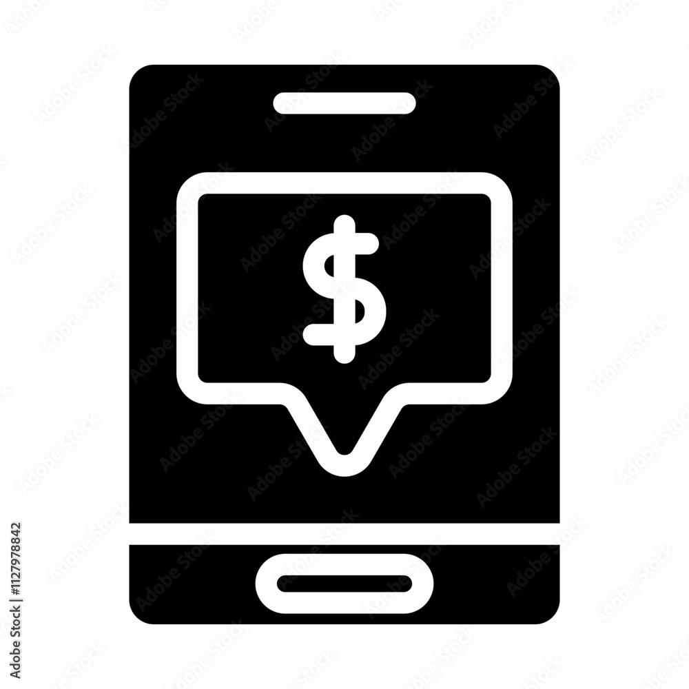 Chat Payment Solid Icon