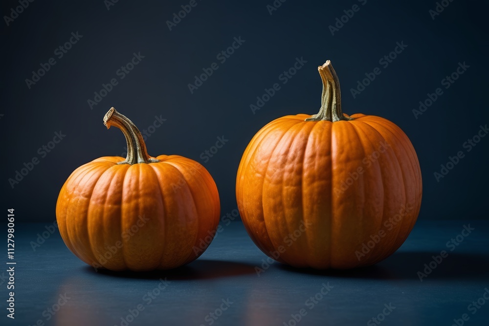 there are two small pumpkins sitting on a table there are two small pumpkins sitting on a table