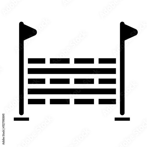 Horse Hurdle Solid Icon