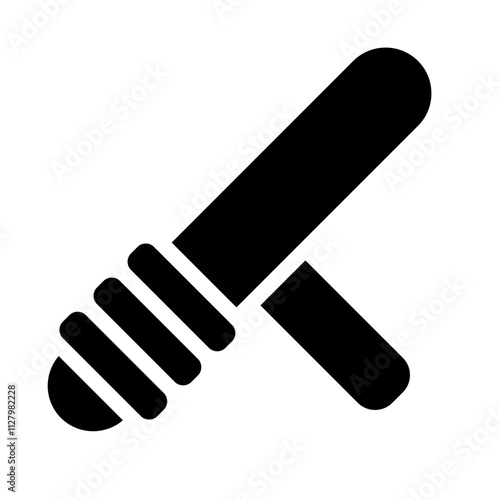 Police Baton Solid Icon