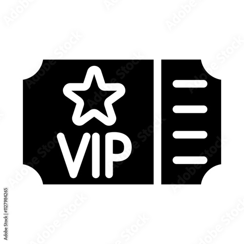 Ticket VIP Solid Icon