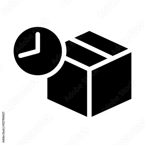 Waiting Cardbox Solid Icon