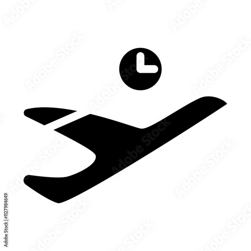 Waiting Flight Solid Icon