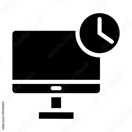 Waiting PC Solid Icon
