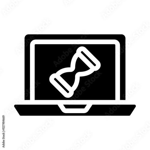 Waiting Laptop Solid Icon